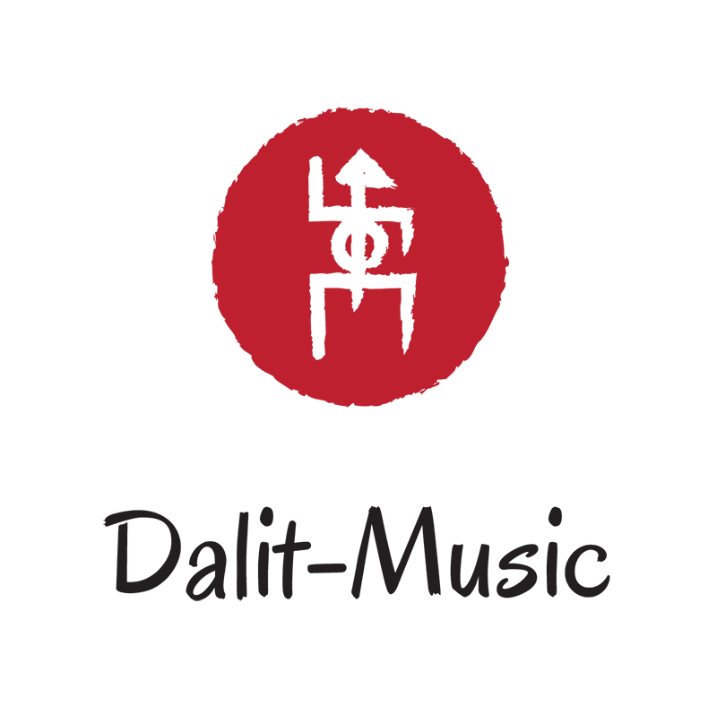 Dalit Music logo red vertical no background in symbol